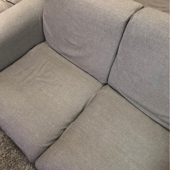 無印良品　2シーター　ポケットコイルソファ　2人がけソファ　ファブリックソファの画像