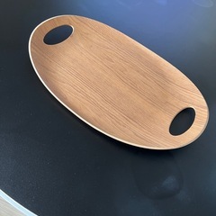 滑り止め加工 木製トレー オーバル (ヤナギ) 