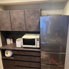 パモウナ　食器棚　w1200 セラミカネロ