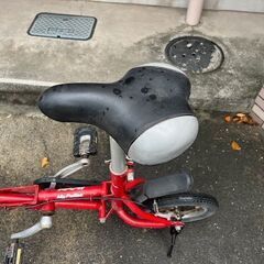 【メンテナンス済み】マイパラスi-minimo　12インチ　折りたたみ自転車　レッド　　鹿児島市の画像