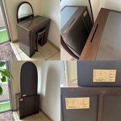 OTSUKA ドレッサー　鏡台　椅子セット　の画像