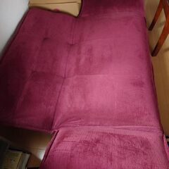 2人掛けソファー　赤　美品