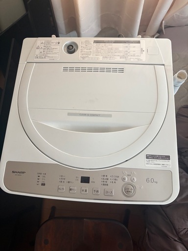 シャープ洗濯機24年製6k