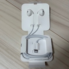 Lightning用EarPodsイヤホン、変換ジャックの画像