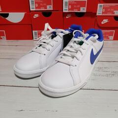 NIKE　コートロイヤル　ナイキ　レディース　白×青の画像