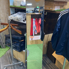 【差し上げます】姿見　キャスター付き　割れあり