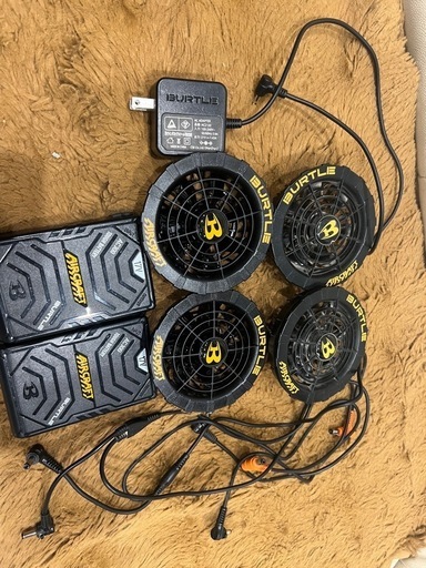 空調服、バッテリー、ファン