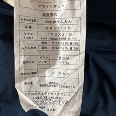 セミダブル布団(掛け布団、敷布団)の画像