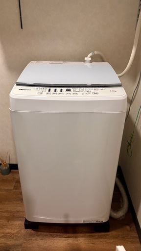 ハイセンス中古全自動電気洗濯機5.5kg2024年製 形名HW-G55E2K