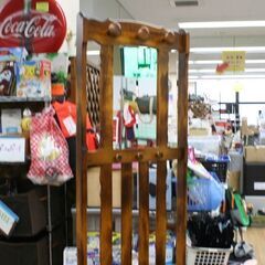 カリモク コロニアル ホールスタンド 幅51×奥行31.5×高さ180cm 玄関収納 傘立て コートハンガー ミラー 札幌市 清田区 平岡の画像