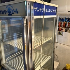 冷蔵ショーケース　アンティーク　サントリー昭和レトロ　ジャンクの画像