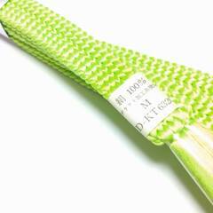 帯締め 平組 和装小物 帯締 京都一輝堂 黄緑 キミドリ 爽やか 軽い 明るいの画像