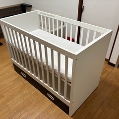ベビーベッド IKEA STUVA マットレス付き の画像