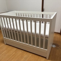 ベビーベッド IKEA STUVA マットレス付き 