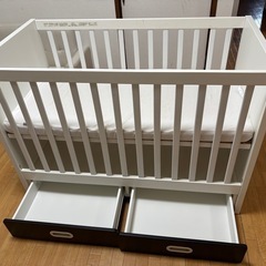 ベビーベッド IKEA STUVA マットレス付き の画像