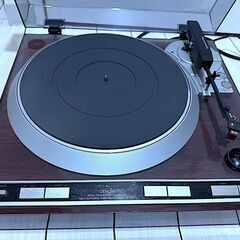DENON レコードプレーヤー DP-37F アンティーク 回転動作確認 の画像