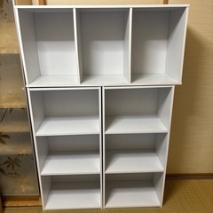 白いカラーボックス　3つまとめて