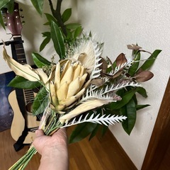 花？フェイク花瓶とセットで