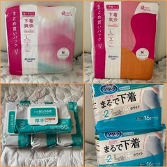 大人用パンツタイプオムツまとめ売り・おしり拭き4袋おまけ