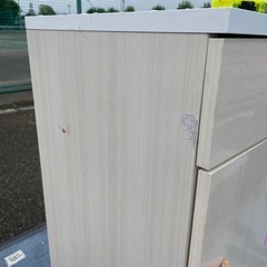 f●■[幅59.8cm] キャビネット/食器棚(ブリエ )コンパクト収納・W59.5×D39.5×H89cmの画像