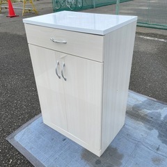 f●■[幅59.8cm] キャビネット/食器棚(ブリエ )コンパクト収納・W59.5×D39.5×H89cmの画像