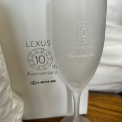 レクサス シャンパングラスペアセット10th Anniversaryの画像