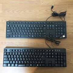 DELL・ELECOMキーボード2台セット 有線 KB216-B...