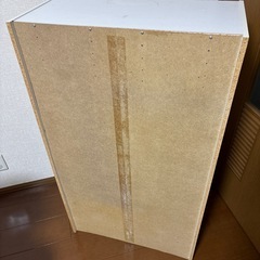 3段可動式　カラーボックス　ホワイト　おまけ　ブラウン棚板2枚の画像