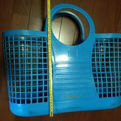 ビーチバッグ　プールバッグ　かごバッグ　＋巾着の画像