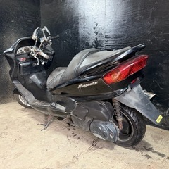 ★支払総額5.2万円★定休日なし！いつでも現車確認可能です！ ヤマハ マジェスティ250 黒 SG03J 社外マフラー！ 4スト！ フロントマスク！ 激安250cc！の画像