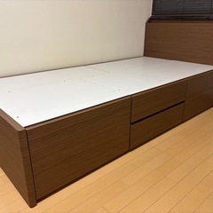 ニトリ　収納付きシングルベッドフレーム