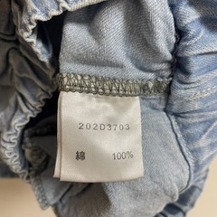 フリルデニムパンツ キッズ服 100㎝の画像