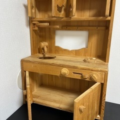 子供遊びキッチン　木製の画像