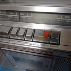 希少！バブル期　ラジカセ　ナショナルRX-5300　メンテナンス済み　TPS頭出し正常　カセットワウフラッター良好　録音良好　ラジオAM FM受信良好　FMランプ点灯　各ボリューム良好　流石4スピーカー搭載ナショナルサウンドで低音から高音域まで対応の画像
