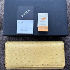 SHOSUI イエロー オーストリッチ長財布