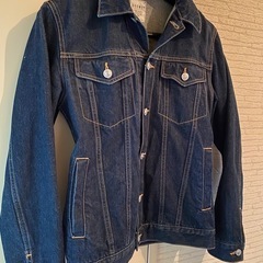 良好BROWNYデニムジーンズジャケットGジャンカバーオール濃紺インディゴワークメンズレディースユニセックスダンガリーシャツSの画像