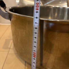 ステンレス両手鍋 蓋付き(39cm)大鍋の画像