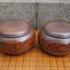 囲碁 (碁盤＋碁石セット)  囲碁盤 天然木製品 455×422mm 厚さ57mm 　の画像