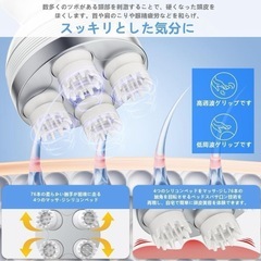 頭皮ケア 電動頭皮ブラシ ヘッドスパ 乾湿両用 3D振動 頭皮ブラシ 回転方向の画像