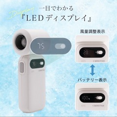 【新品未使用】① ハンディファン 【驚異の100段階風量調節】小型 超大風量 軽量 3600mAh大容量 Type-C 充電しながら使用可能 ポケットファン ポータブル 携帯扇風機 かわいい  卓上扇風機 首掛け扇風機 大人 女性 子供の画像