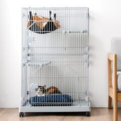 ☆組み立てただけ【タンスのゲン】猫ケージ★キャスター付き