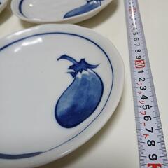 ナスの和皿　５枚セットの画像