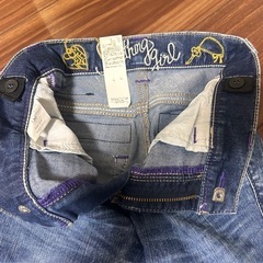 未使用　EDWIN サムシング　130サイズ　ストレッチデニム　の画像