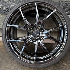 RAYSグラムライツ57FXZ 8J8.00-19インチ　タイヤセットの画像