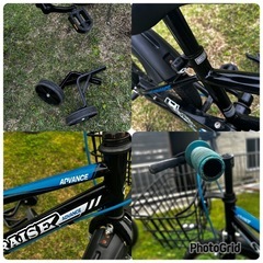 キッズ 自転車 16インチ 青 ブルー 補助輪あり 補助輪取り外し可能の画像