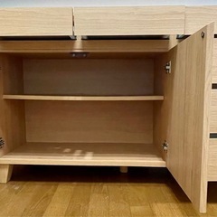 ISSEIKI ナチュラル　リビング収納　キャビネットの画像