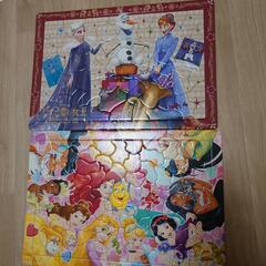 ディズニー　パズル　　二枚　女の子　アナと雪の女王　プリンセス