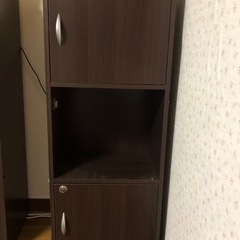 【3段収納ボックス】鍵付き／高さ103cm／扉なしあり／現状渡し...
