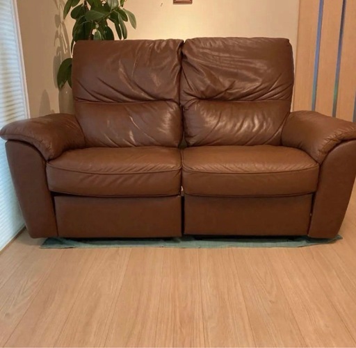 東京インテリア本革　電動ソファー2人用