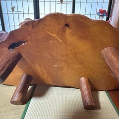 希少！欅一枚板ローテーブル
の画像